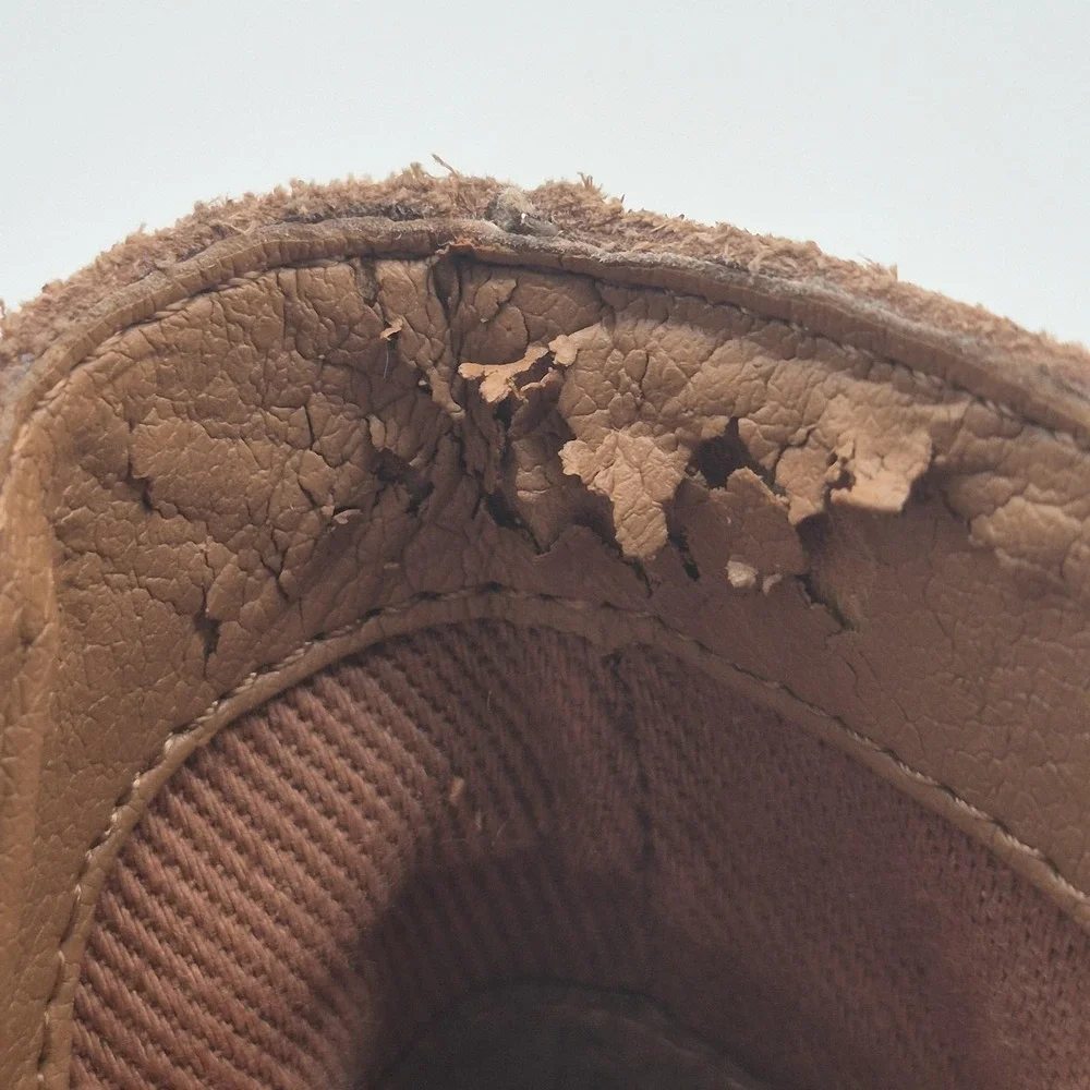 Frye and Co Boots Womens Size 9 Brown Suede Glitter Ankle Side Zip Western Style